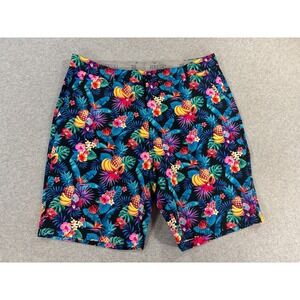 Hreski Tropical Fruits Design Golf‎ Shorts (Men's Size 38) Blues - 10"